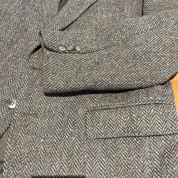 Vintage Oversized Tweed Wool Blazer Jacket sport coat power hip aritzia style - Picture 6 of 12